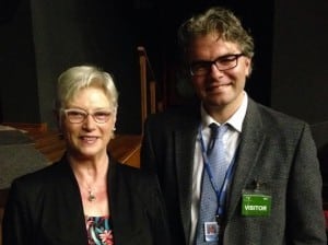 IEA Director Maria van der Hoeven with CCL's Joe Robertson at the COP20 climate change meeting in Peru last December.