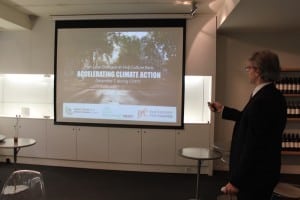 CCL's Joe Robertson prepares his presentation for the High-Level Dialogue on Accelerating Climate Action.