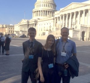 Park, Kai and Lola lobbying on Capitol Hill, Citizens Climate Lobby