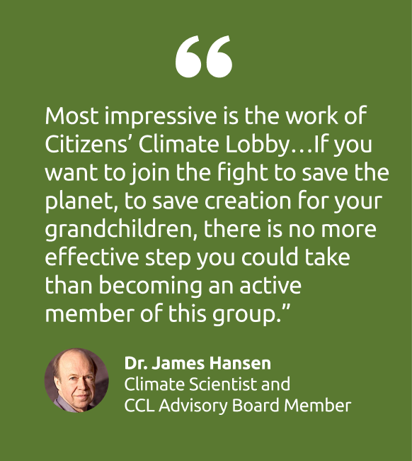 Testimonial endorsement by climate scientist Dr. James Hansen