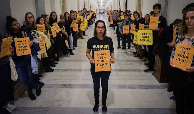 Sunrise Movement Green New Deal carbon tax