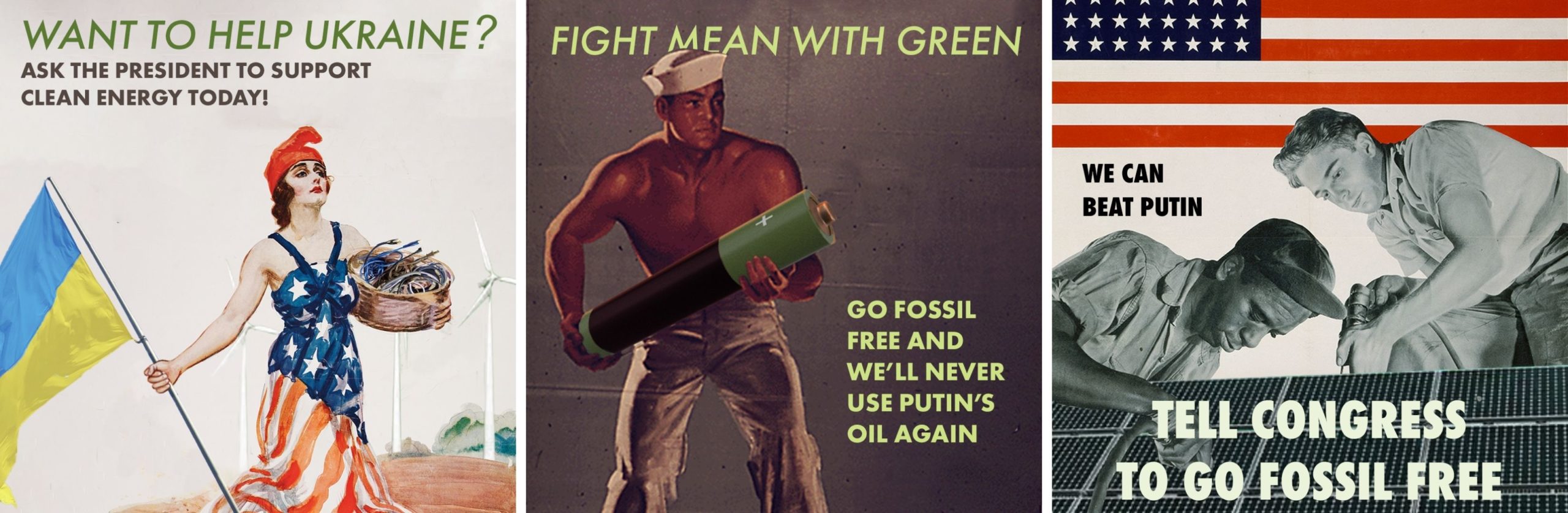 World War posters for clean energy