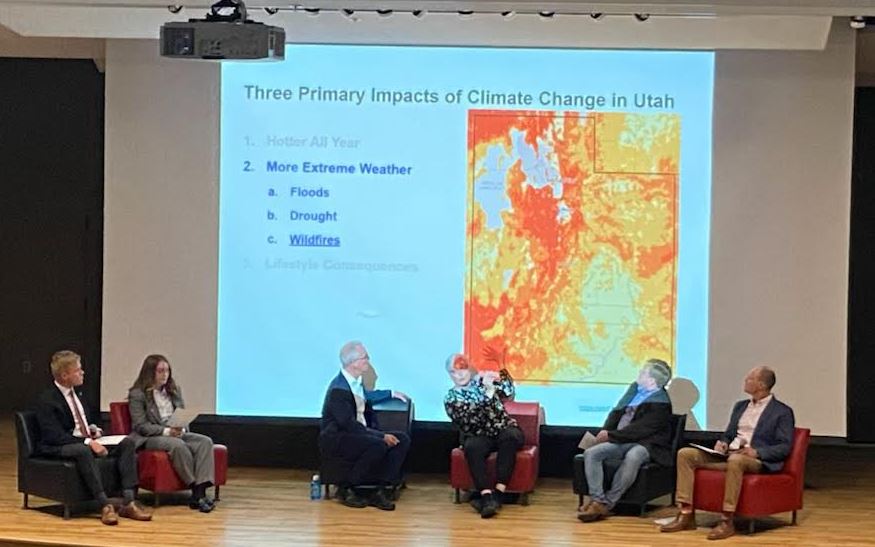 Pedaling for a purpose: Bike tour raises awareness for climate change; Bill Barron gives a presentation on the impacts of climate change in Utah; price on carbon, Utah