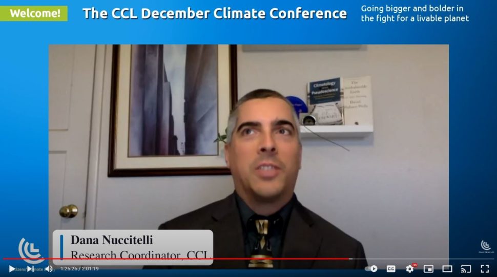 Dana Nuccitelli talks Inflation Reduction Act at CCL's December conference