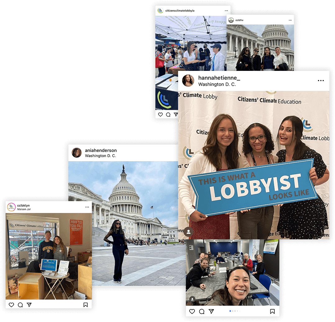 Collage of social media posts demonstrating CCL citizen advocacy