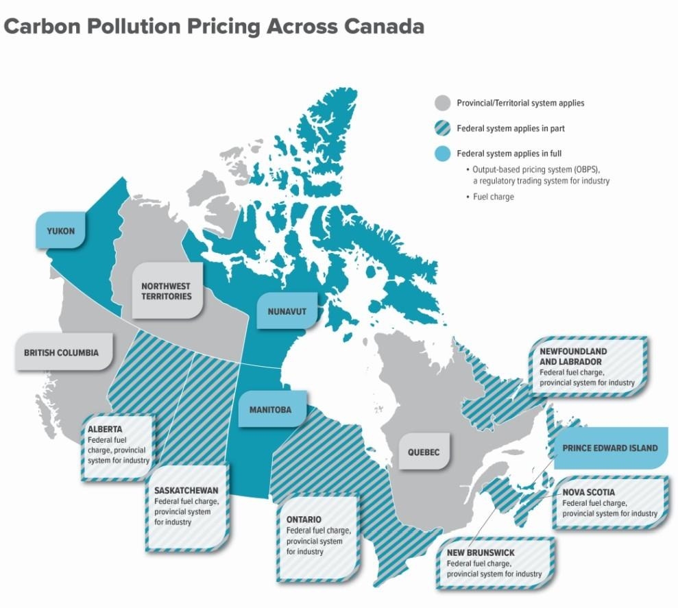 carbon pollution pricing across Canada
