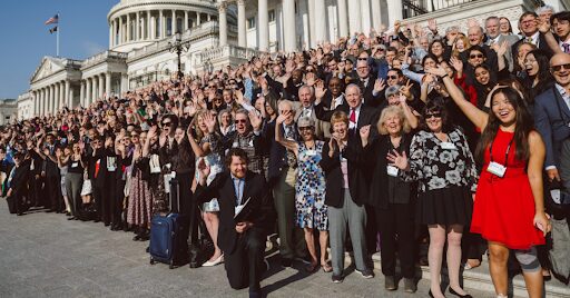 A group of climate advocates in Washing DC