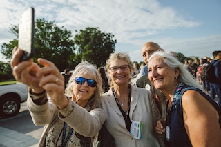 3 women on lobby day taking a selfie