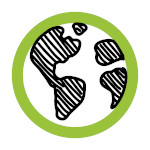 earth-black-circle icon